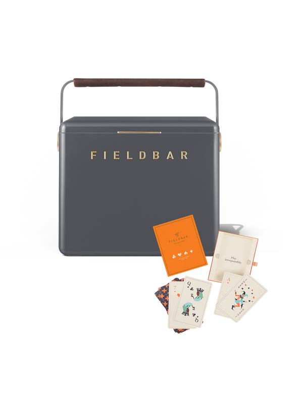 Gin Trunk + Playing Cards Set (Oyster Grey)