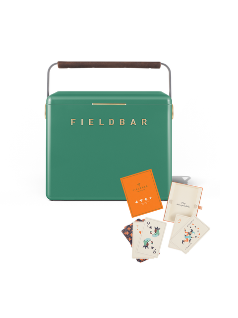 Gin Trunk + Playing Cards Set (Parisian Green)