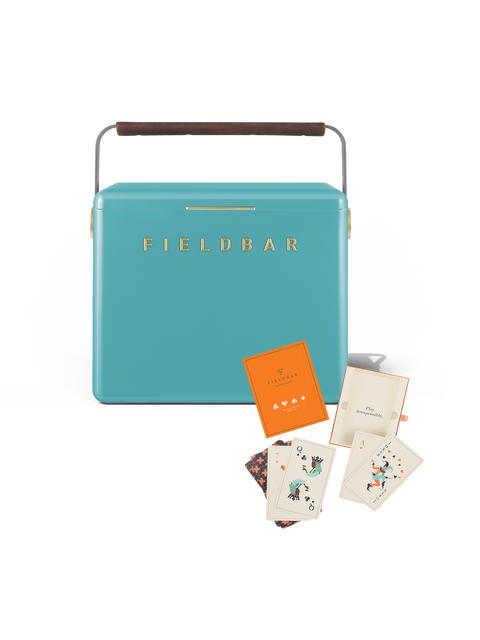 Gin Trunk + Playing Cards Set (Bazaruto Blue)